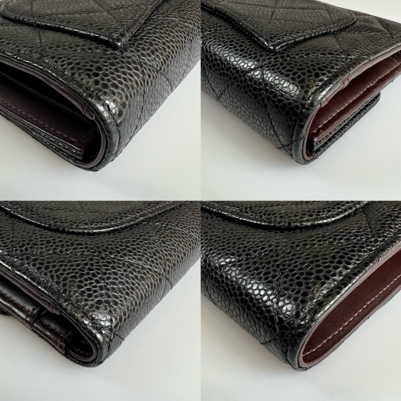 CHANEL CF菱格紋三折長夾 保卡款/19開-12