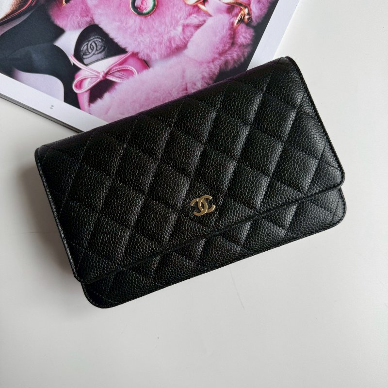 💥香香必買款 Chanel 全新 黑色金釦WOC-0