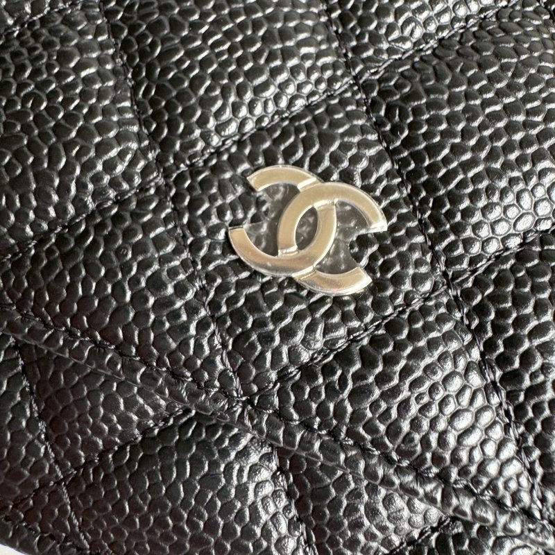 ✨全新商品✨全配 Chanel 黑色銀釦WOC-1
