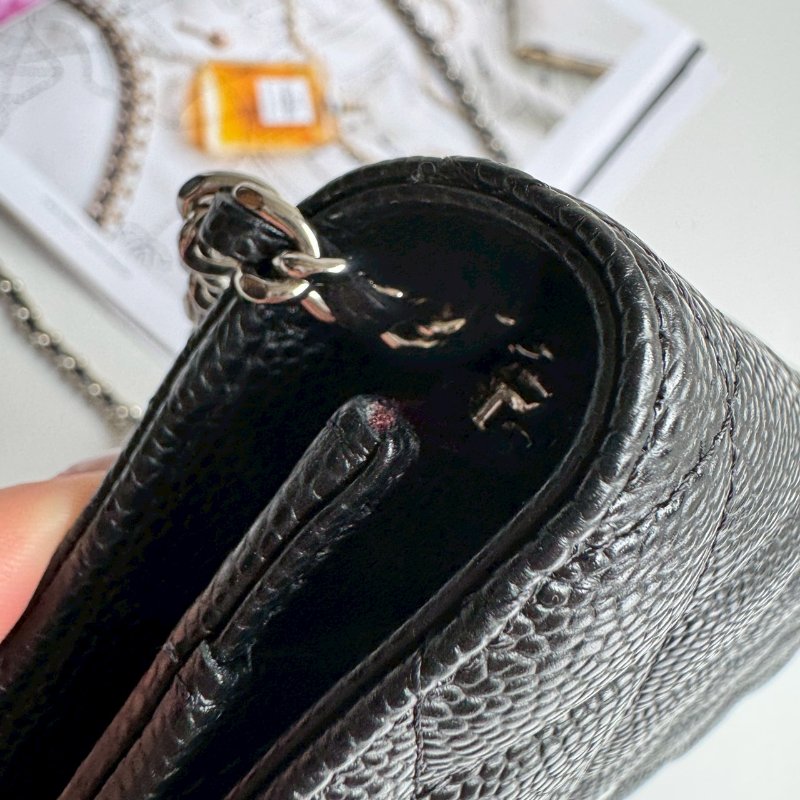 ✨全新商品✨全配 Chanel 黑色銀釦WOC-2