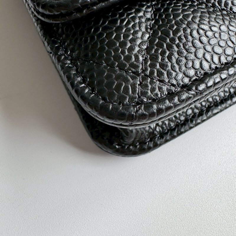 ✨全新商品✨全配 Chanel 黑色銀釦WOC-3