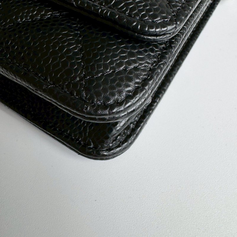 ✨全新商品✨全配 Chanel 黑色銀釦WOC-4