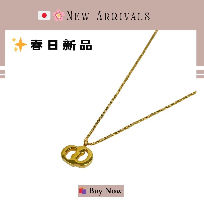 🛍️🎁 26 🔥 5月新品【預訂】💖 🔥💖 ✨Christian Dior CD 金色頸鏈 DIOR NECKLACE-0