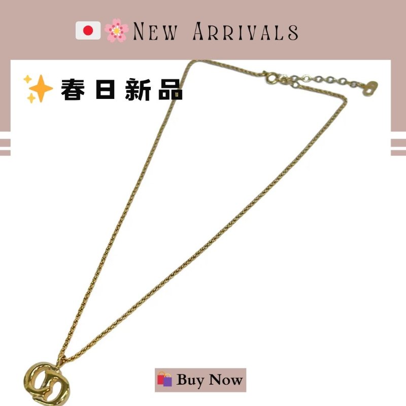 🛍️🎁 26 🔥 5月新品【預訂】💖 🔥💖 ✨Christian Dior CD 金色頸鏈 DIOR NECKLACE-1