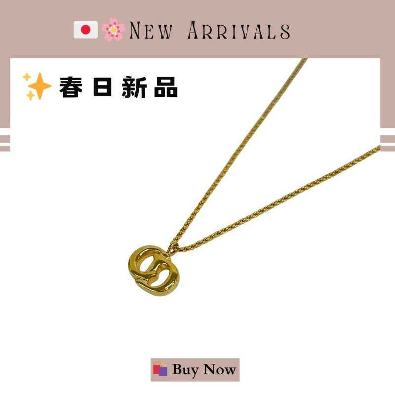 🛍️🎁 26 🔥 5月新品【預訂】💖 🔥💖 ✨Christian Dior CD 金色頸鏈 DIOR NECKLACE-2