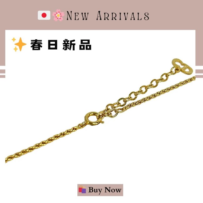 🛍️🎁 26 🔥 5月新品【預訂】💖 🔥💖 ✨Christian Dior CD 金色頸鏈 DIOR NECKLACE-3