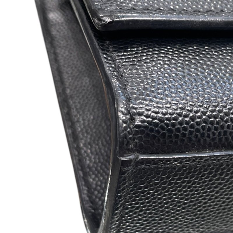 SAINT LAURENT 聖羅蘭 KATE 鍊條肩背包 皮革 黑色 銀釦-8