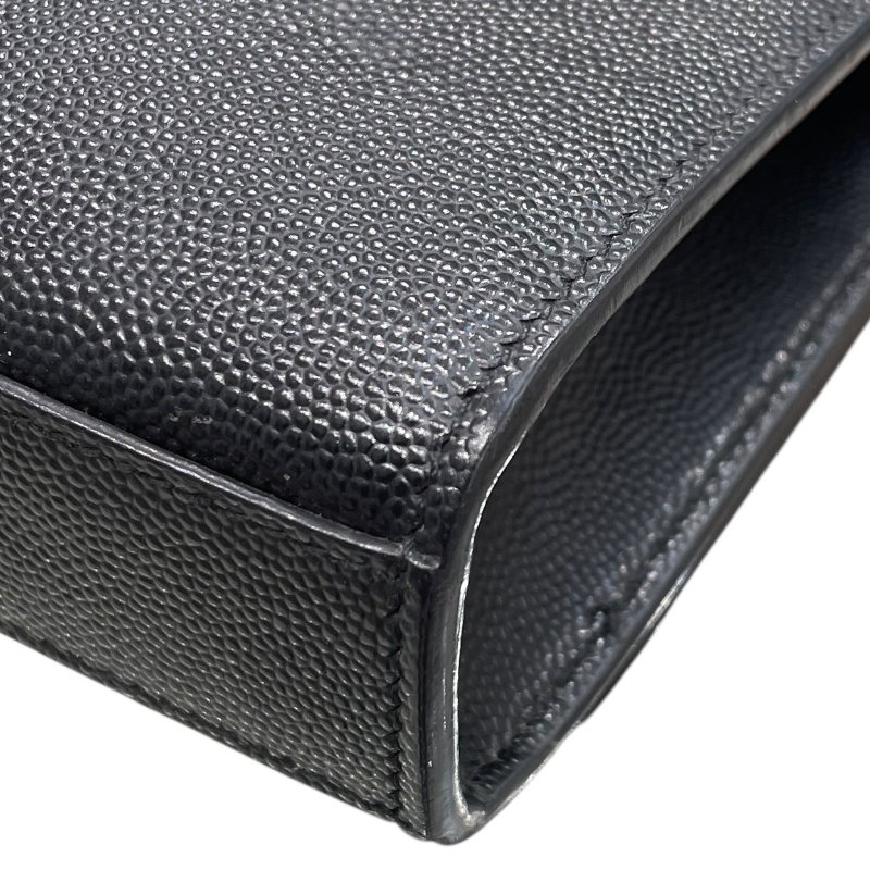 SAINT LAURENT 聖羅蘭 KATE 鍊條肩背包 皮革 黑色 銀釦-9