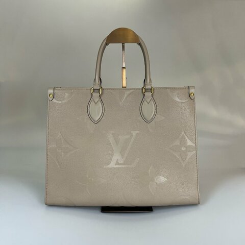 LV M45607/晶片款 斑鳩灰ONTHEGO MM托特包