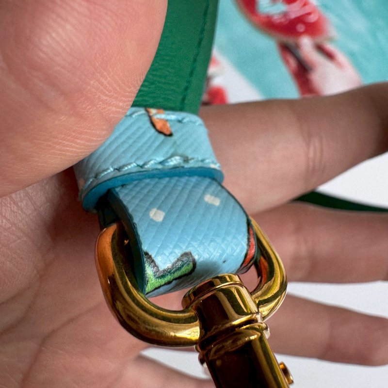 💖PRADA 淺藍色仙人掌系列背帶-11