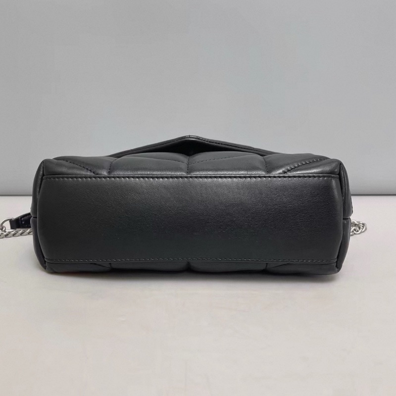 SAINT LAURENT 聖羅蘭Louloupuffer黑銀全皮雲朵包 ☁️☁️-14