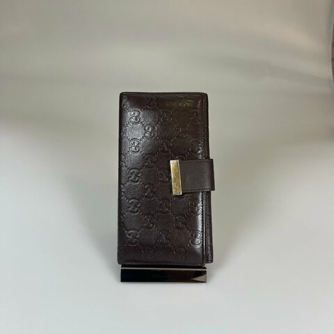 GUCCI 212089 皮壓紋掀蓋長夾