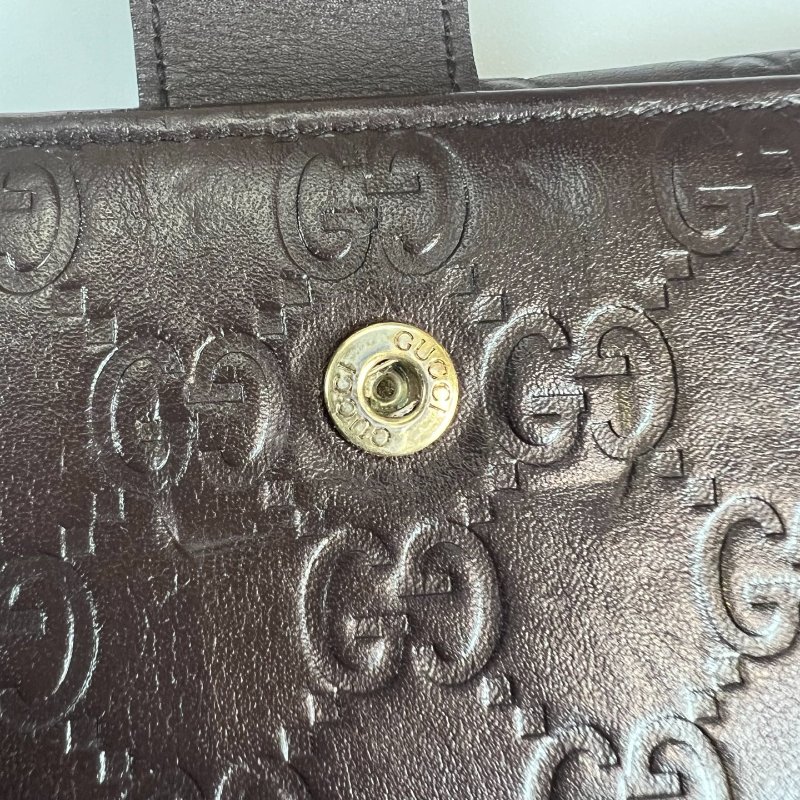 GUCCI 212089 皮壓紋掀蓋長夾-11
