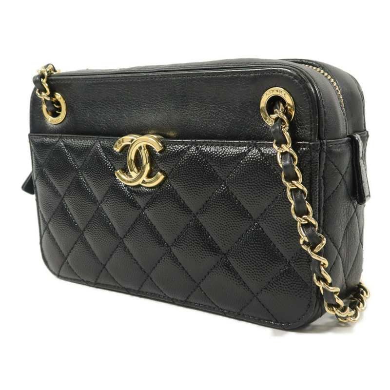 CHANEL 牛皮皮革Chain Shoulder鏈帶肩背袋-2