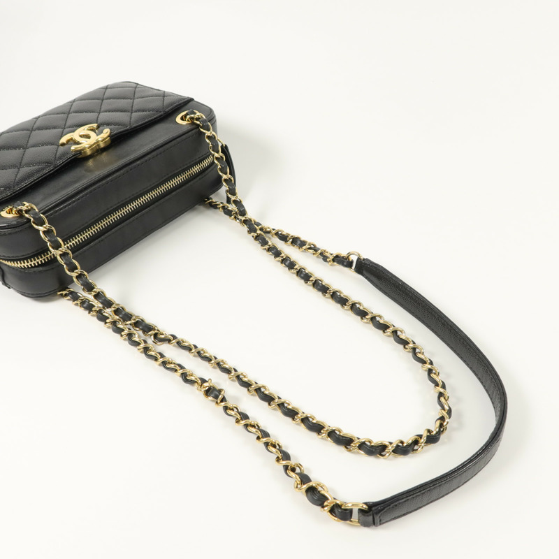 CHANEL 牛皮皮革Chain Shoulder鏈帶肩背袋-8
