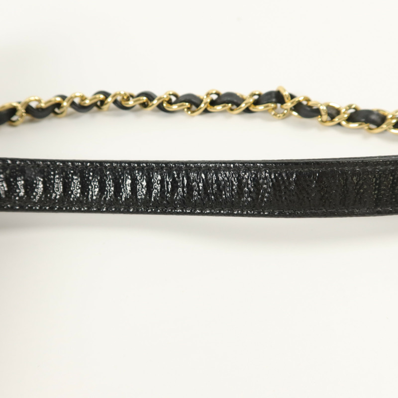 CHANEL 牛皮皮革Chain Shoulder鏈帶肩背袋-16
