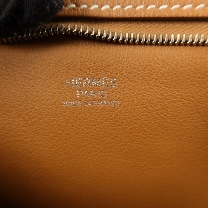 HERMES Togo/Evercolor皮革Manhattan Duo 35手拿包Gold-6