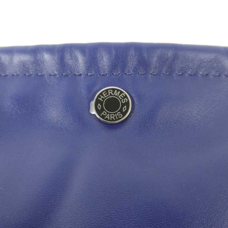 HERMES Milo/Swift皮革Pilo Pouch手拿包Bleu Encre-8