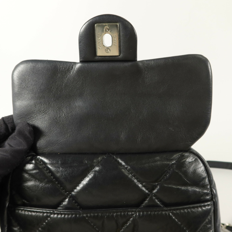 CHANEL 羊皮皮革Chain Shoulder鏈帶肩背袋-12