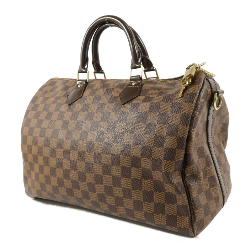 LOUIS VUITTON Damier Speedy Bandouliere 35手挽肩背兩用袋-2