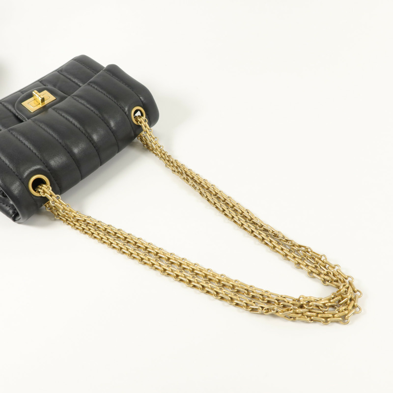 CHANEL 羊皮皮革2.55 Mini Chain Shoulder Bag鏈帶肩背袋-8