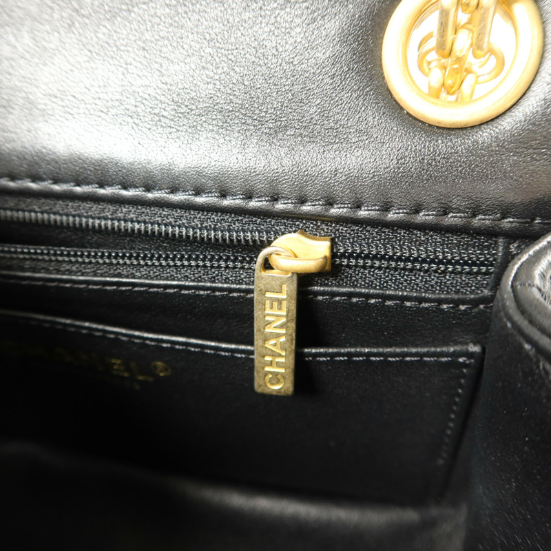 CHANEL 羊皮皮革2.55 Mini Chain Shoulder Bag鏈帶肩背袋-11