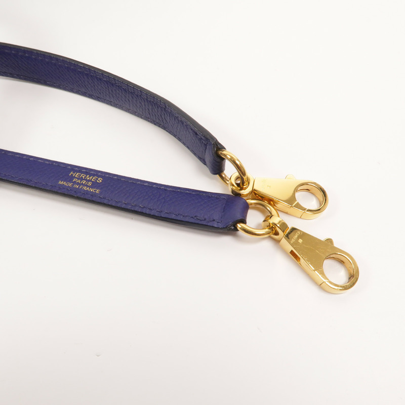 HERMES Epsom皮革Kelly 25手挽肩背兩用袋Bleu Encre-11