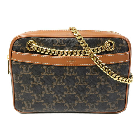 CELINE 塗層帆布Small Patapans鏈帶肩背袋
