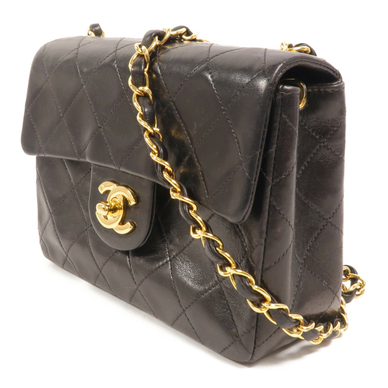 CHANEL 羊皮皮革Vintage Classic 17鏈帶肩背袋-2