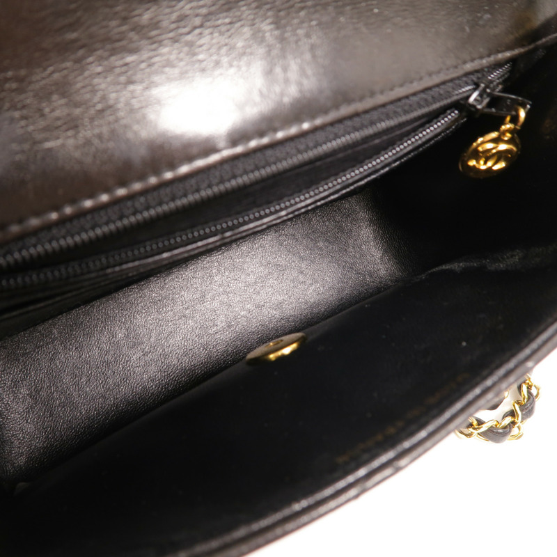 CHANEL 羊皮皮革Vintage Classic 17鏈帶肩背袋-4