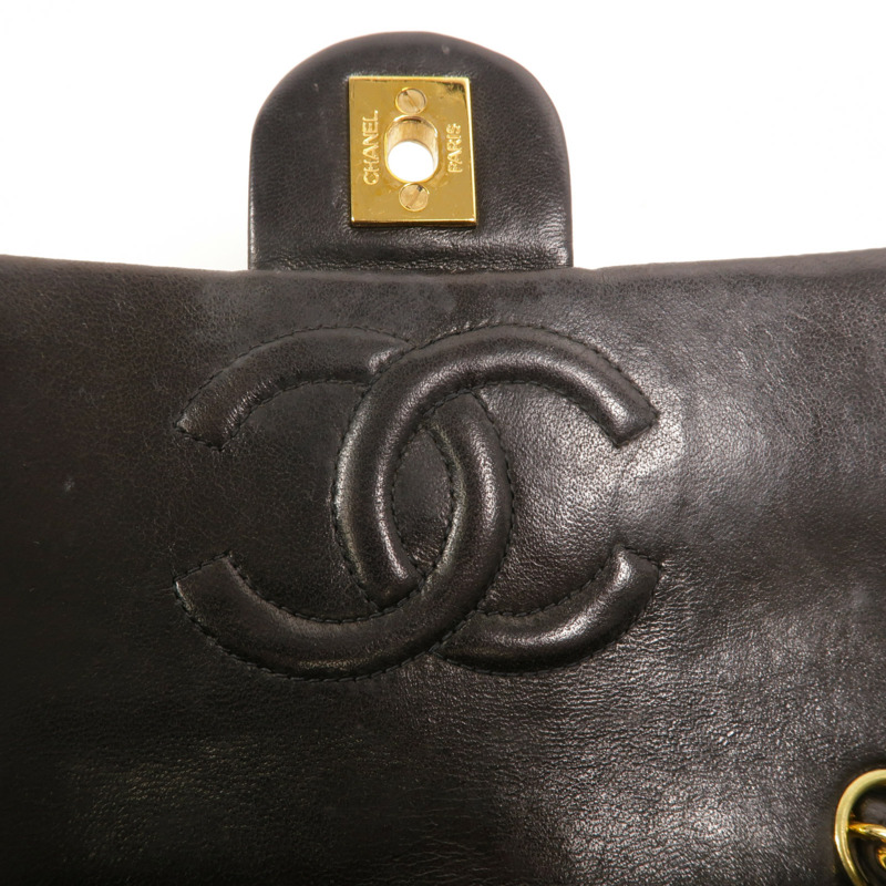 CHANEL 羊皮皮革Vintage Classic 17鏈帶肩背袋-9