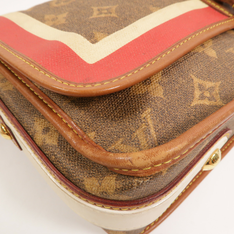 LOUIS VUITTON Monogram Tissue Porte Rayures肩背袋-10