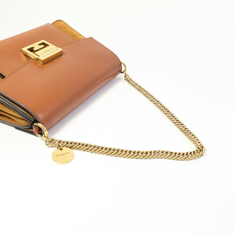 GIVENCHY 山羊皮皮革GV3 Crossbody Small手挽肩背兩用袋-9