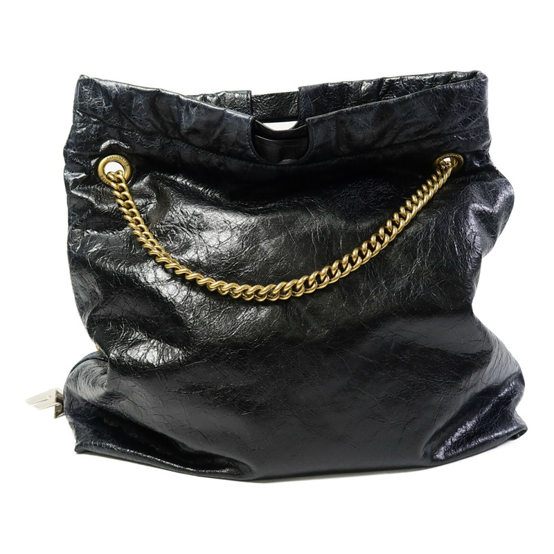 BALENCIAGA 羊皮皮革Crush Medium Tote Bag鏈帶肩背袋-2