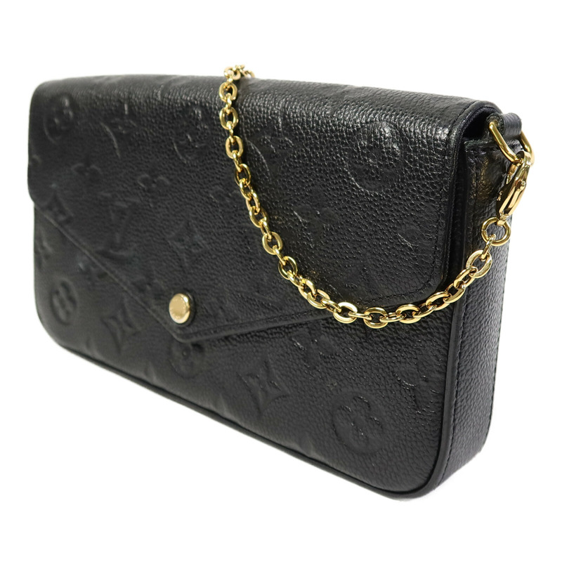 LOUIS VUITTON Monogram Empreinte Felicie Pochette鏈帶肩背袋-1