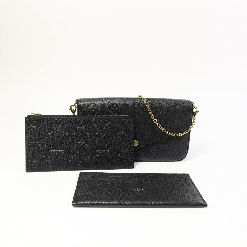 LOUIS VUITTON Monogram Empreinte Felicie Pochette鏈帶肩背袋-8