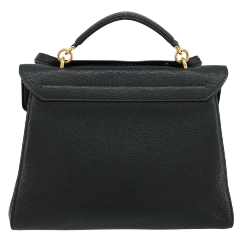 【日本直送】Salvatore Ferragamo Gancini 黑色金色皮革肩背包，正品編號 175970A-2