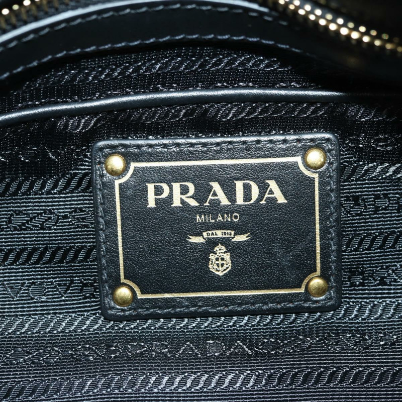 【日本直送】PRADA 尼龍手提包 黑色 金色 正品 177010V-15