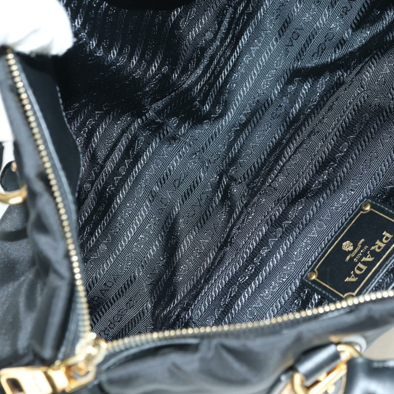 【日本直送】PRADA 尼龍手提包 黑色 金色 正品 177010V-16