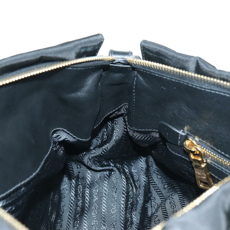 【日本直送】PRADA 尼龍手提包 黑色 金色 正品 177010V-17