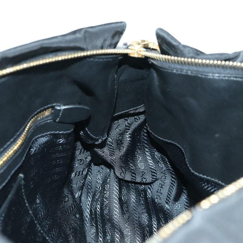 【日本直送】PRADA 尼龍手提包 黑色 金色 正品 177010V-18