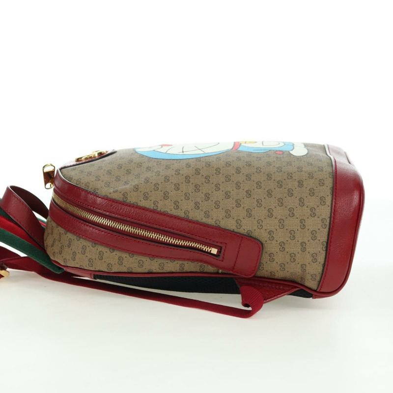 【日本直送】GUCCI Micro GG Supreme哆啦A夢雙肩包 PVC 米色 金色 647816 正品 BA12426M-3