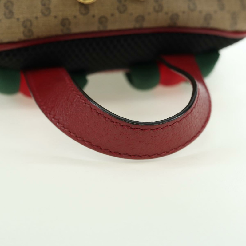 【日本直送】GUCCI Micro GG Supreme哆啦A夢雙肩包 PVC 米色 金色 647816 正品 BA12426M-6