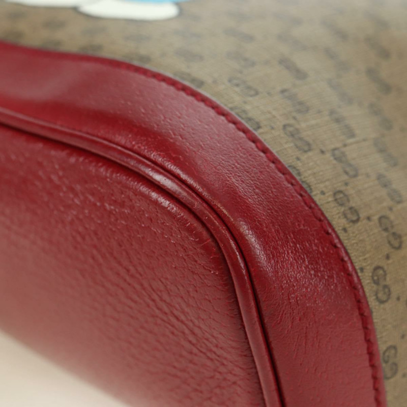 【日本直送】GUCCI Micro GG Supreme哆啦A夢雙肩包 PVC 米色 金色 647816 正品 BA12426M-13