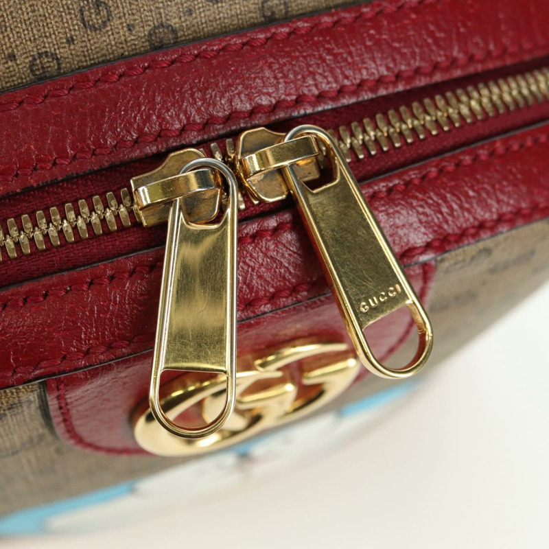 【日本直送】GUCCI Micro GG Supreme哆啦A夢雙肩包 PVC 米色 金色 647816 正品 BA12426M-19
