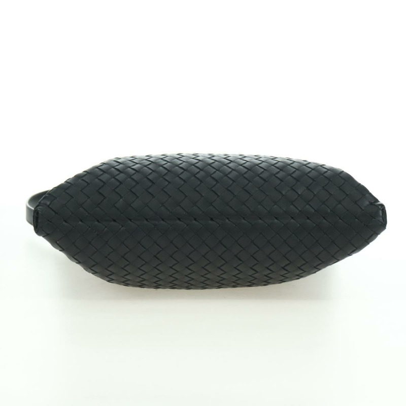 【日本直送】BOTTEGA VENETA INTRECCIATO 皮革肩背包 黑色 銀色 正品 am11497SAV-9