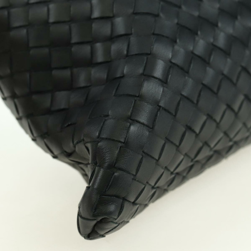 【日本直送】BOTTEGA VENETA INTRECCIATO 皮革肩背包 黑色 銀色 正品 am11497SAV-10