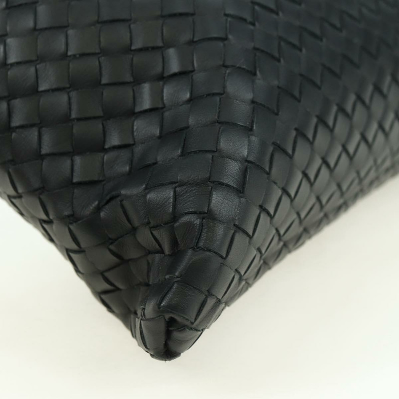 【日本直送】BOTTEGA VENETA INTRECCIATO 皮革肩背包 黑色 銀色 正品 am11497SAV-12