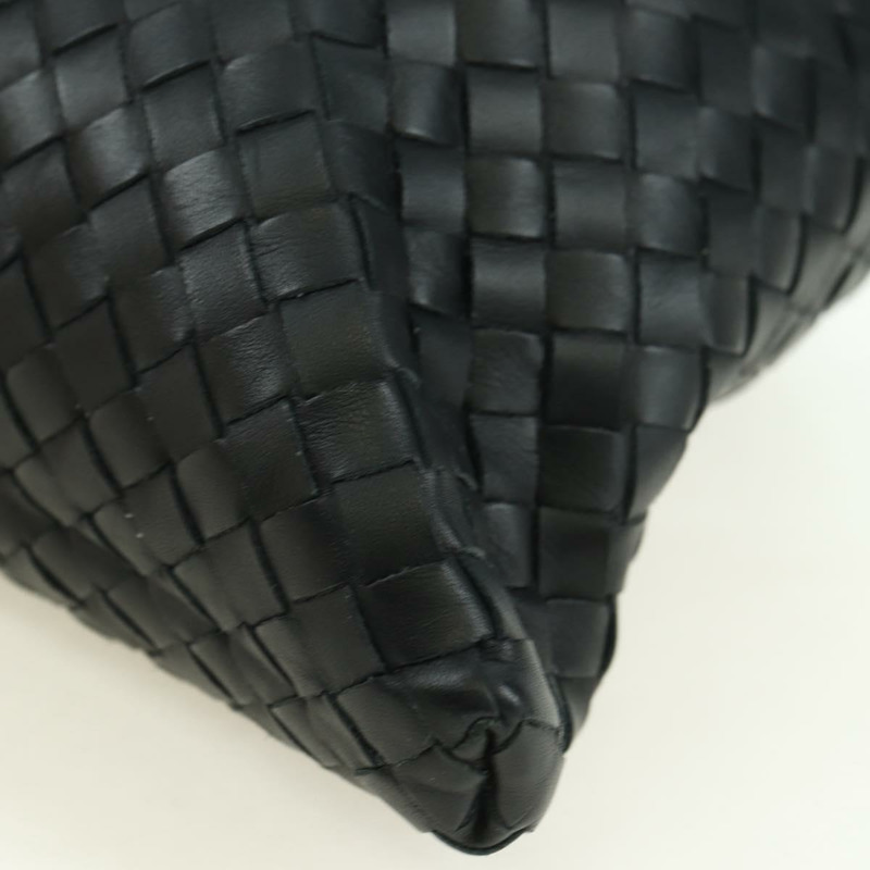 【日本直送】BOTTEGA VENETA INTRECCIATO 皮革肩背包 黑色 銀色 正品 am11497SAV-13