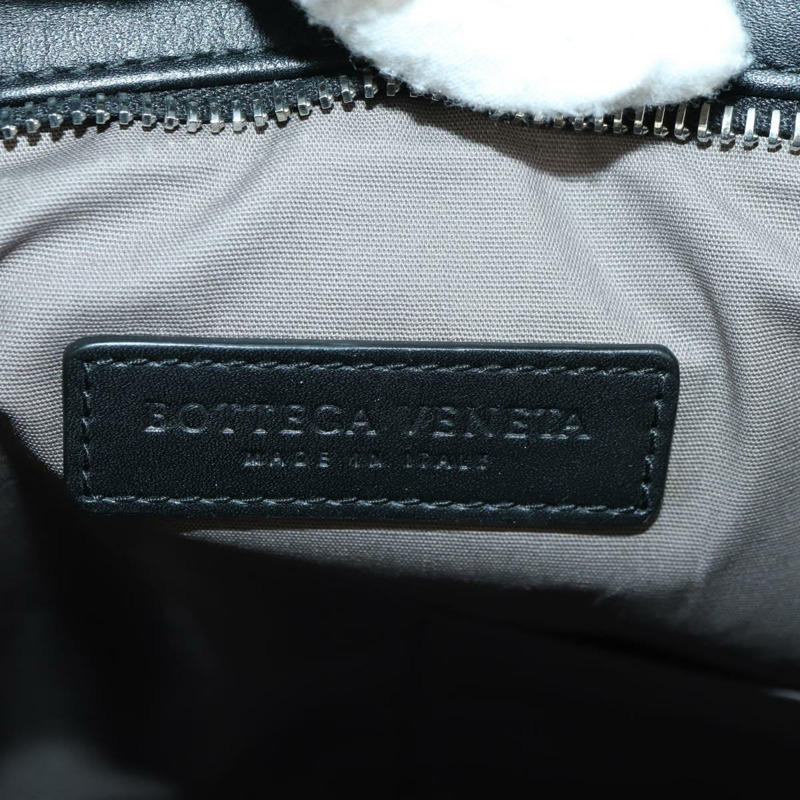 【日本直送】BOTTEGA VENETA INTRECCIATO 皮革肩背包 黑色 銀色 正品 am11497SAV-15